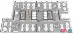 microsoft city gate office design 3D floor maps