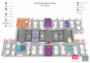 microsoft city gate office design 3D floor maps